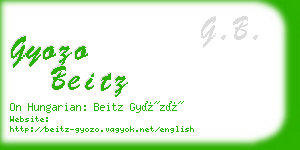 gyozo beitz business card
